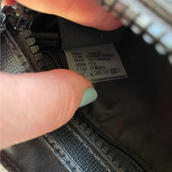 Longchamp Le Pliage Neo Flat Black Nylon Crossbody Bag Shoulder Purse - Picture 9 of 11